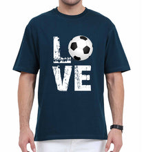 Load image into Gallery viewer, Love Football DNA Oversized T-Shirt for Men-Petrol Blue-Ektarfa.online
