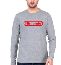 Load image into Gallery viewer, Nintendo Full Sleeves T-Shirt for Men-Grey Melange-Ektarfa.online
