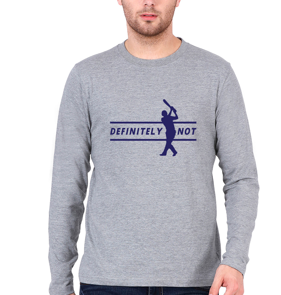 MS Dhoni Full Sleeves T-Shirt for Men-Grey Melange-Ektarfa.online