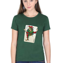 Load image into Gallery viewer, Joker T-Shirt for Women-XS(32 Inches)-Dark Green-Ektarfa.online
