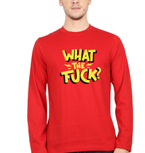 Load image into Gallery viewer, What The Fuck Full Sleeves T-Shirt for Men-S(38 Inches)-Red-Ektarfa.online
