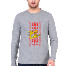 Load image into Gallery viewer, Street Culture Full Sleeves T-Shirt for Men-S(38 Inches)-Grey Melange-Ektarfa.online
