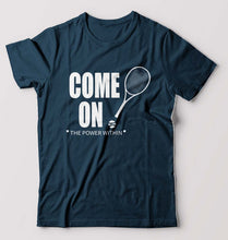 Load image into Gallery viewer, Tennis T-Shirt for Men-S(38 Inches)-Petrol Blue-Ektarfa.online
