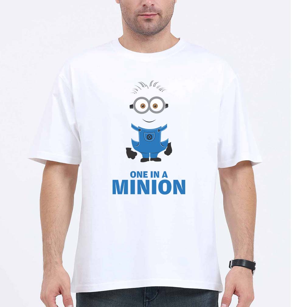 Minion Oversized T-Shirt for Men-White-Ektarfa.online