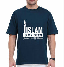Load image into Gallery viewer, Islam Oversized T-Shirt for Men-Petrol Blue-Ektarfa.online
