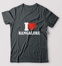 Load image into Gallery viewer, I Love BANGALORE T-Shirt for Men-S(38 Inches)-Steel grey-Ektarfa.online
