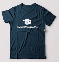 Load image into Gallery viewer, IIM A Ahmedabad T-Shirt for Men-S(38 Inches)-Petrol Blue-Ektarfa.online

