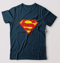 Load image into Gallery viewer, Superman T-Shirt for Men-S(38 Inches)-Petrol Blue-Ektarfa.online
