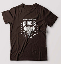 Load image into Gallery viewer, Khabib The Eagle Nurmagomedov T-Shirt for Men-S(38 Inches)-Coffee Brown-Ektarfa.online
