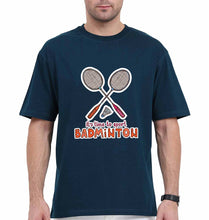 Load image into Gallery viewer, Badminton Oversized T-Shirt for Men-Petrol Blue-Ektarfa.online
