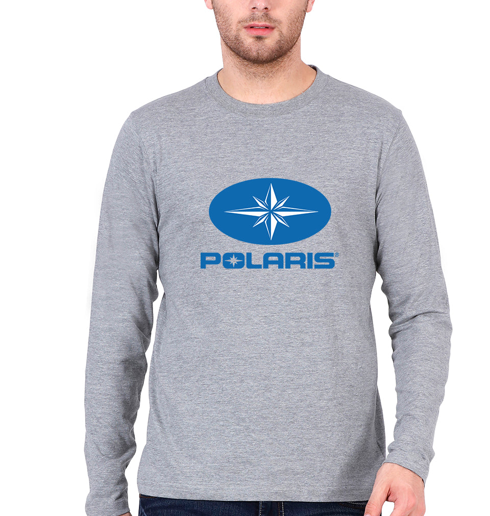 Polaris Full Sleeves T-Shirt for Men-Grey Melange-Ektarfa.online