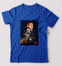 Load image into Gallery viewer, Max Verstappen T-Shirt for Men-S(38 Inches)-Royal Blue-Ektarfa.online
