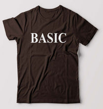 Load image into Gallery viewer, Basic T-Shirt for Men-S(38 Inches)-Coffee Brown-Ektarfa.online
