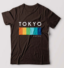 Load image into Gallery viewer, Tokyo Japan T-Shirt for Men-S(38 Inches)-Coffee Brown-Ektarfa.online
