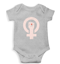 Load image into Gallery viewer, Feminist Kids Romper For Baby Boy/Girl-0-5 Months(18 Inches)-Grey-Ektarfa.online
