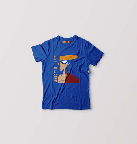 Monkey D. Luffy Kids T-Shirt for Boy/Girl-Royal Blue-Ektarfa.online
