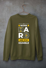 Load image into Gallery viewer, Work Hard Unisex Sweatshirt for Men/Women-S(40 Inches)-Olive Green-Ektarfa.online
