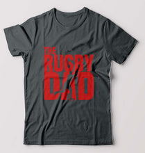 Load image into Gallery viewer, Rugby Dad T-Shirt for Men-Steel grey-Ektarfa.online
