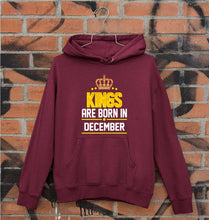 Load image into Gallery viewer, Kings Are Born In December Unisex Hoodie for Men/Women-S(40 Inches)-Maroon-Ektarfa.online
