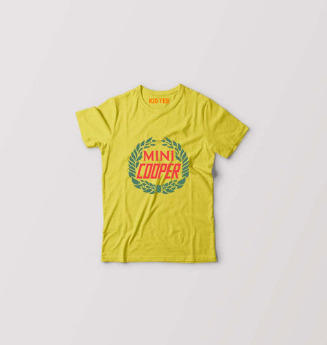 Mini Cooper Kids T-Shirt for Boy/Girl-Mustard Yellow-Ektarfa.online