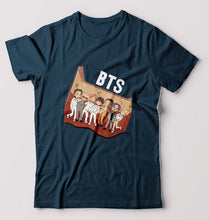 Load image into Gallery viewer, BTS Kpop T-Shirt for Men-Petrol Blue-Ektarfa.online

