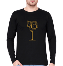 Load image into Gallery viewer, GOT Game Of Thrones Wine In The Belly Full Sleeves T-Shirt for Men-Black-Ektarfa.online
