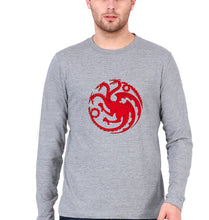 Load image into Gallery viewer, House of the Dragon (GOT) Full Sleeves T-Shirt for Men-Grey Melange-Ektarfa.online
