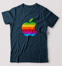 Load image into Gallery viewer, Apple T-Shirt for Men-S(38 Inches)-Petrol Blue-Ektarfa.online
