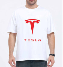 Load image into Gallery viewer, Tesla Oversized T-Shirt for Men-White-Ektarfa.online
