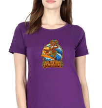 Load image into Gallery viewer, Aloha T-Shirt for Women-XS(32 Inches)-Purple-Ektarfa.online
