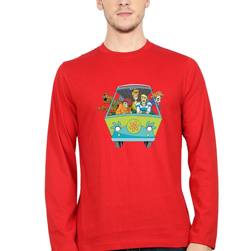 Scooby Doo Full Sleeves T-Shirt for Men-Red-Ektarfa.online