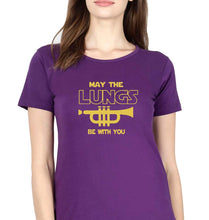 Load image into Gallery viewer, Trumpet T-Shirt for Women-Purple-Ektarfa.online
