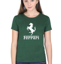 Load image into Gallery viewer, Ferrari F1 T-Shirt for Women-XS(32 Inches)-Dark Green-Ektarfa.online
