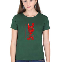 Load image into Gallery viewer, Rock &amp; Roll T-Shirt for Women-Dark Green-Ektarfa.online
