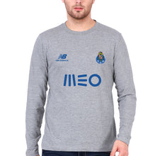 Load image into Gallery viewer, FC Porto 2021-22 Full Sleeves T-Shirt for Men-S(38 Inches)-Grey Melange-Ektarfa.online
