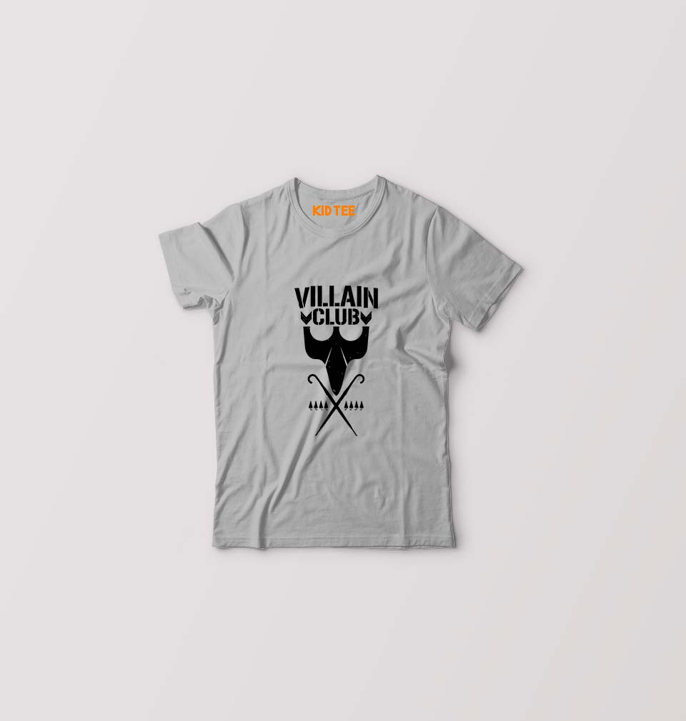 Villain Club Kids T-Shirt for Boy/Girl-0-1 Year(20 Inches)-Grey-Ektarfa.online