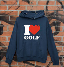 Load image into Gallery viewer, I Love Golf Unisex Hoodie for Men/Women-Navy Blue-Ektarfa.online
