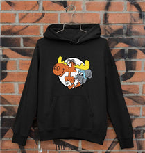 Load image into Gallery viewer, The Adventures of Rocky and Bullwinkle and Friends Unisex Hoodie for Men/Women-S(40 Inches)-Black-Ektarfa.online
