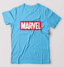 Load image into Gallery viewer, Marvel T-Shirt for Men-S(38 Inches)-Light blue-Ektarfa.online
