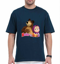 Load image into Gallery viewer, Masha and the Bear Oversized T-Shirt for Men-Petrol Blue-Ektarfa.online
