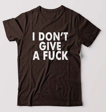 Load image into Gallery viewer, Fuck T-Shirt for Men-S(38 Inches)-Coffee Brown-Ektarfa.online
