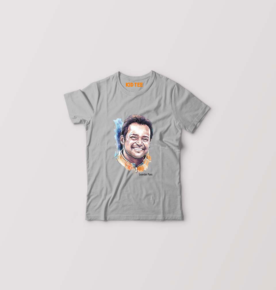Leander Paes Kids T-Shirt for Boy/Girl-Grey-Ektarfa.online