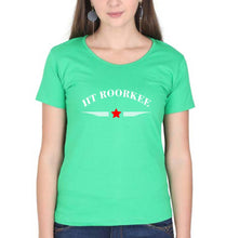 Load image into Gallery viewer, IIT Roorkee T-Shirt for Women-XS(32 Inches)-flag green-Ektarfa.online
