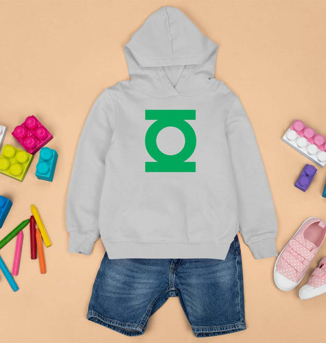 Green Lantern Superhero Kids Hoodie for Boy/Girl-Grey-Ektarfa.online