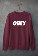 Load image into Gallery viewer, Obey Unisex Sweatshirt for Men/Women-S(40 Inches)-Maroon-Ektarfa.online
