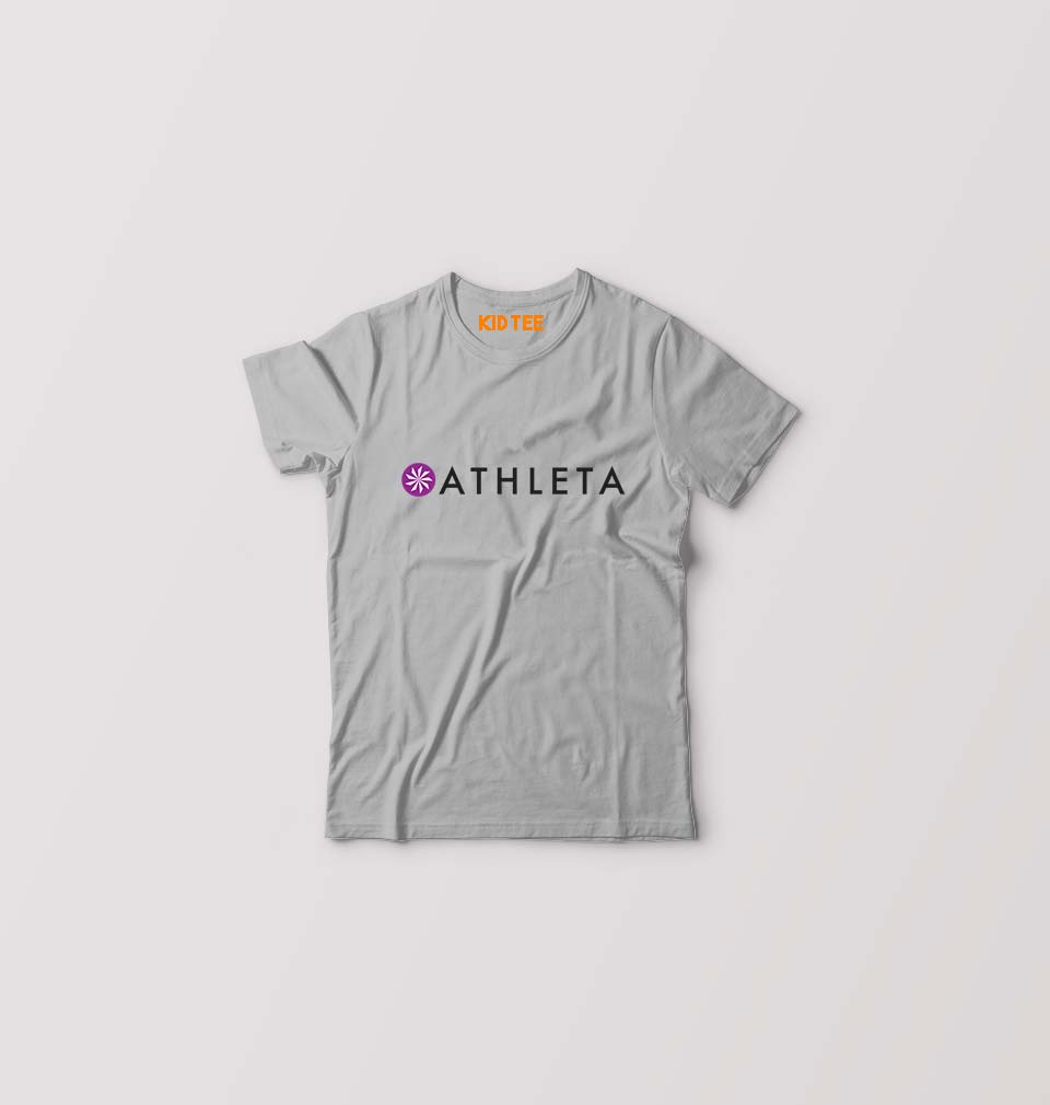 Athleta Kids T-Shirt for Boy/Girl-Grey-Ektarfa.online