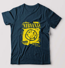 Load image into Gallery viewer, Nirvana T-Shirt for Men-Petrol Blue-Ektarfa.online
