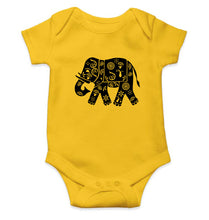 Load image into Gallery viewer, Elephant Kids Romper For Baby Boy/Girl-0-5 Months(18 Inches)-Yellow-Ektarfa.online
