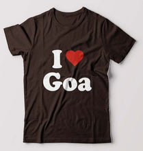 Load image into Gallery viewer, I Love Goa T-Shirt for Men-Coffee Brown-Ektarfa.online
