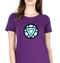 Load image into Gallery viewer, ARC REACTOR Iron Man Superhero T-Shirt for Women-XS(32 Inches)-Purple-Ektarfa.online
